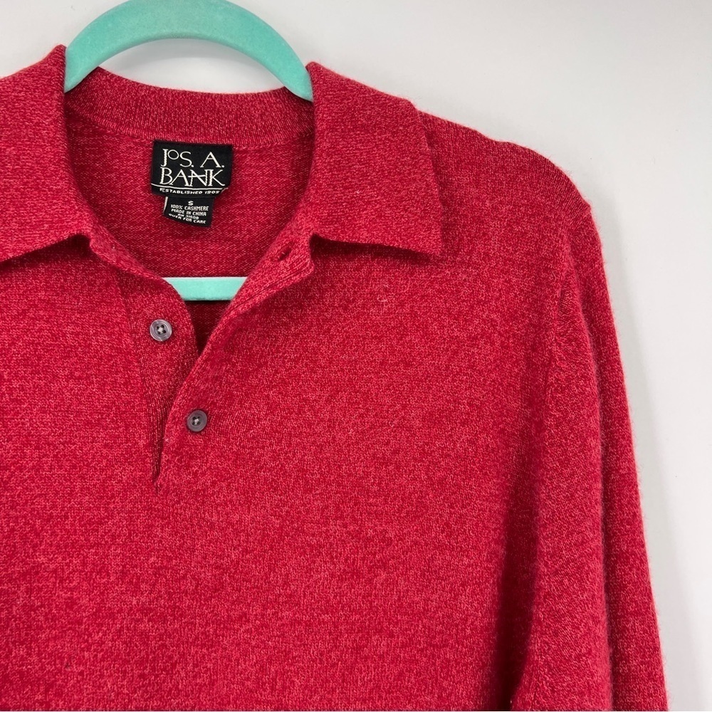 Jos. A. Bank Cashmere Sweater Collared 3 Button Closure- Small - Picture 1 of 9